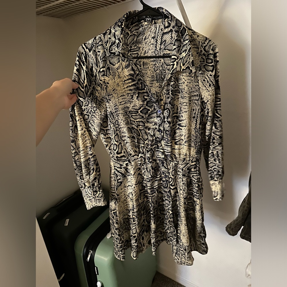 Animal print dress from Zara, the best quality